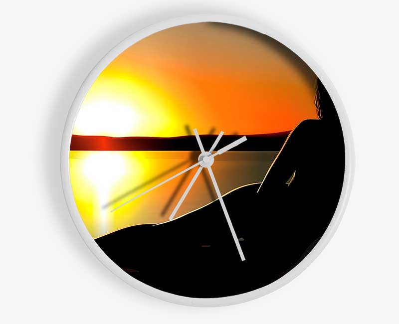 Woman In The Shade Clock - Wallart-Direct UK