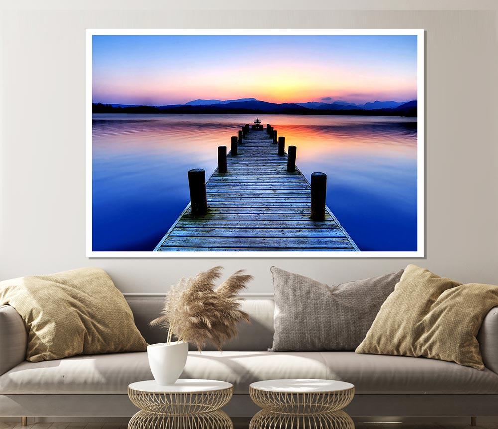 Windermere Lake District Cumbria England Print Poster Wall Art