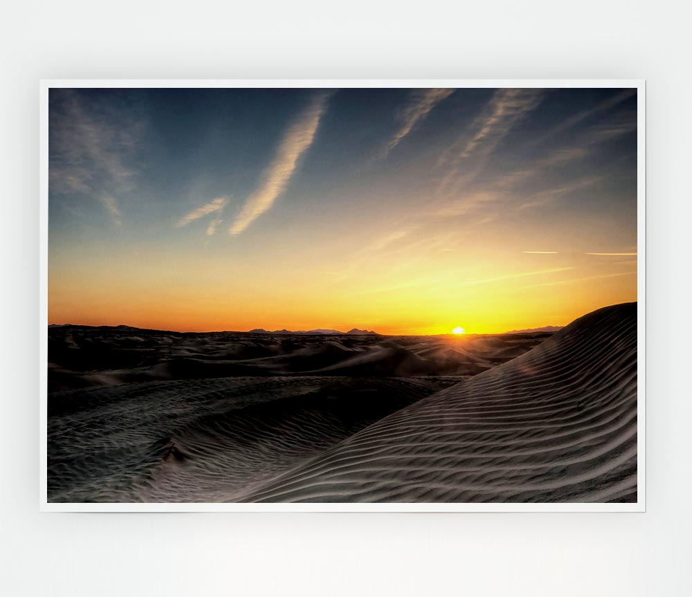 Little Sahara Sunset Print Poster Wall Art