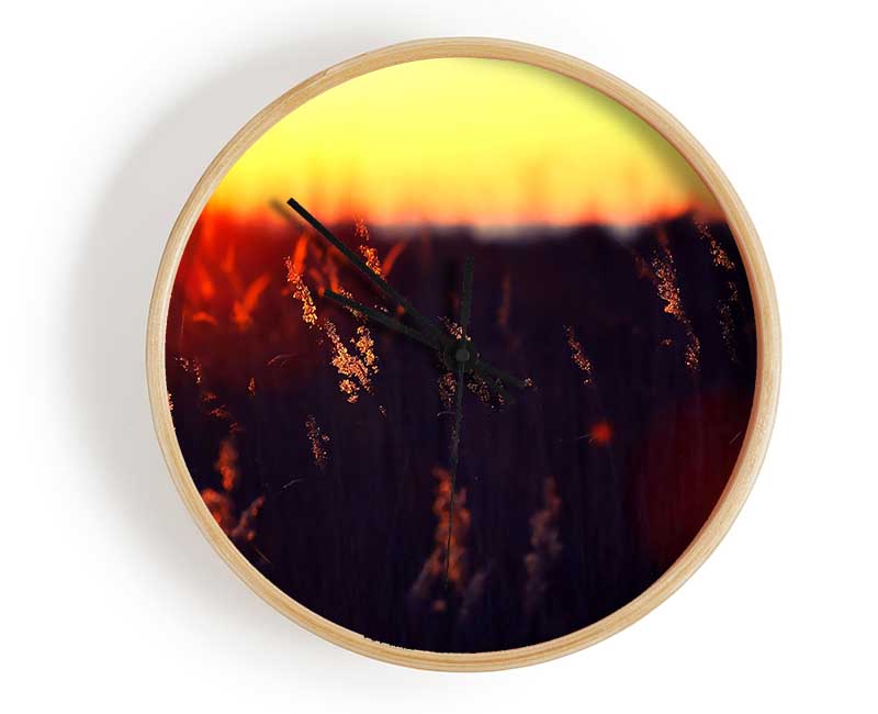 Hot Sunset Clock - Wallart-Direct UK