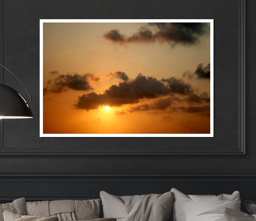 Warm Sunset Print Poster Wall Art