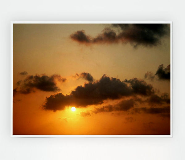 Warm Sunset Print Poster Wall Art