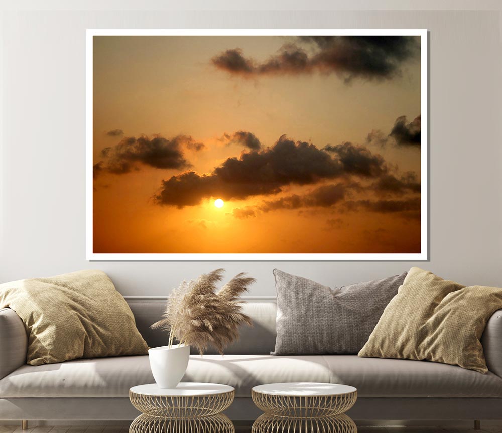 Warm Sunset Print Poster Wall Art