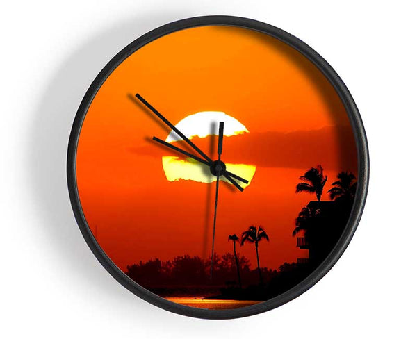 Huge Round Sun In The Sky Clock - Wallart-Direct UK