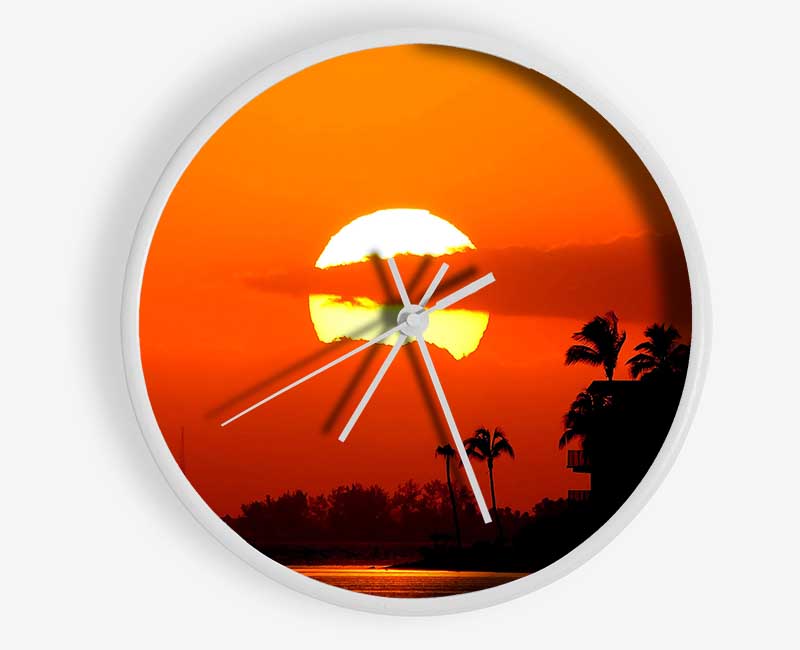 Huge Round Sun In The Sky Clock - Wallart-Direct UK