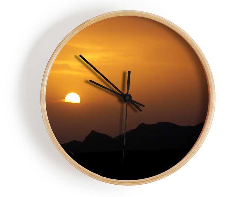 Sun In The Sepia Sky Clock - Wallart-Direct UK