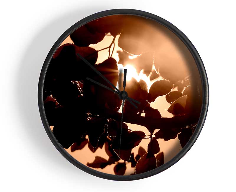 Sunlight Through Leaves Clock - Wallart-Direct UK