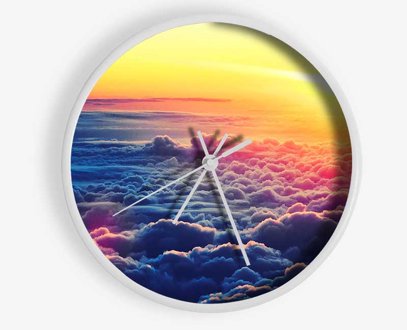 Sunrise Above The Clouds Clock - Wallart-Direct UK