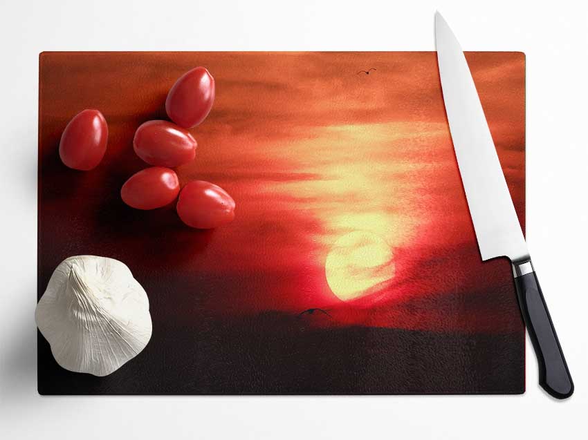 Journey To The Sun Glass Chopping Board