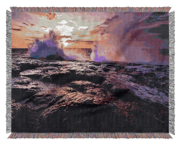 Shore Waves Woven Blanket