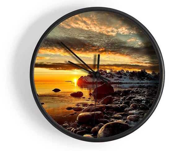 Winter Sunshine Clock - Wallart-Direct UK