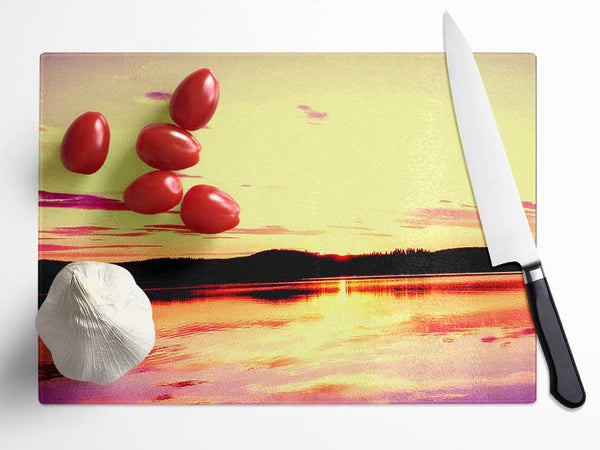 Sun Down Glass Chopping Board