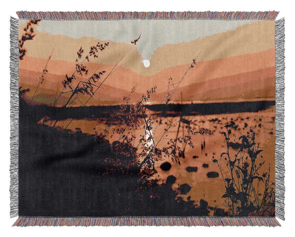 Sunset Ocean Down Woven Blanket