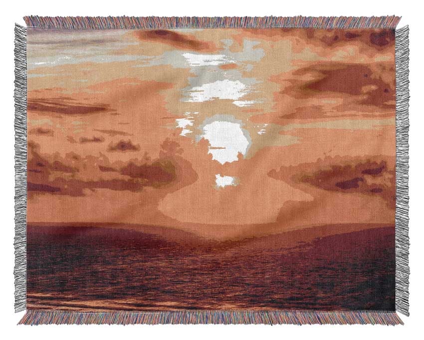 Sunrise Across The Sea Woven Blanket