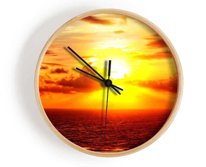 Sunrise Across The Sea Clock - Wallart-Direct UK