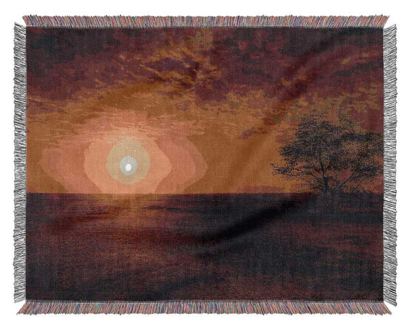 Sunset Ocean Beauty Woven Blanket