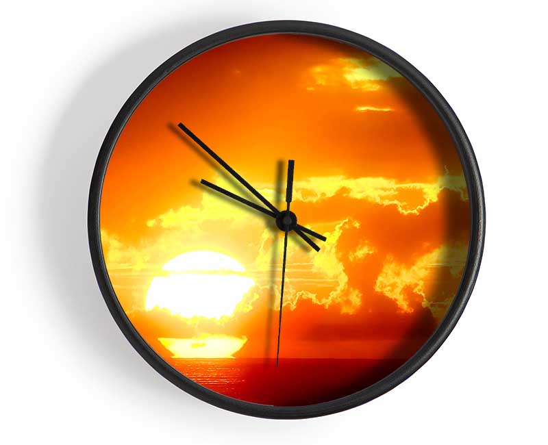 Marvelous Sunset Beach Clock - Wallart-Direct UK