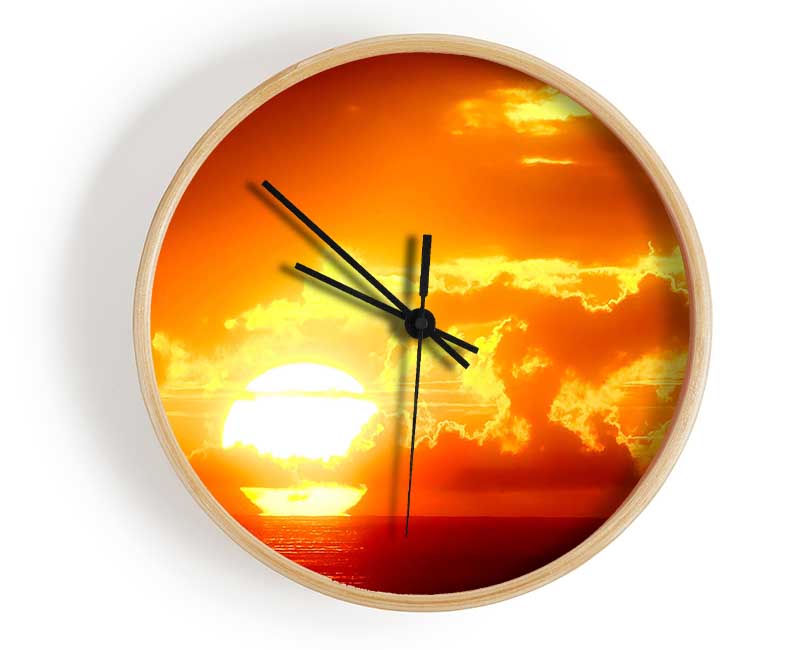 Marvelous Sunset Beach Clock - Wallart-Direct UK