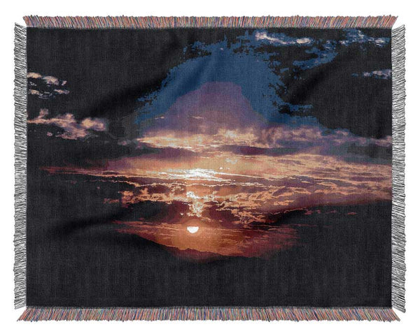 Sun At Dusk Woven Blanket