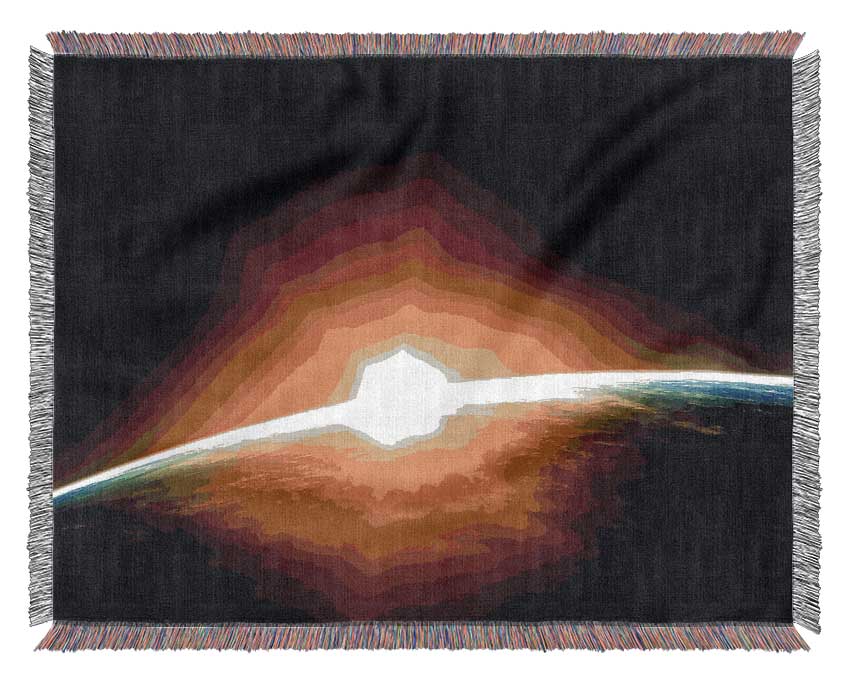 Sunrise Over The Earth Woven Blanket