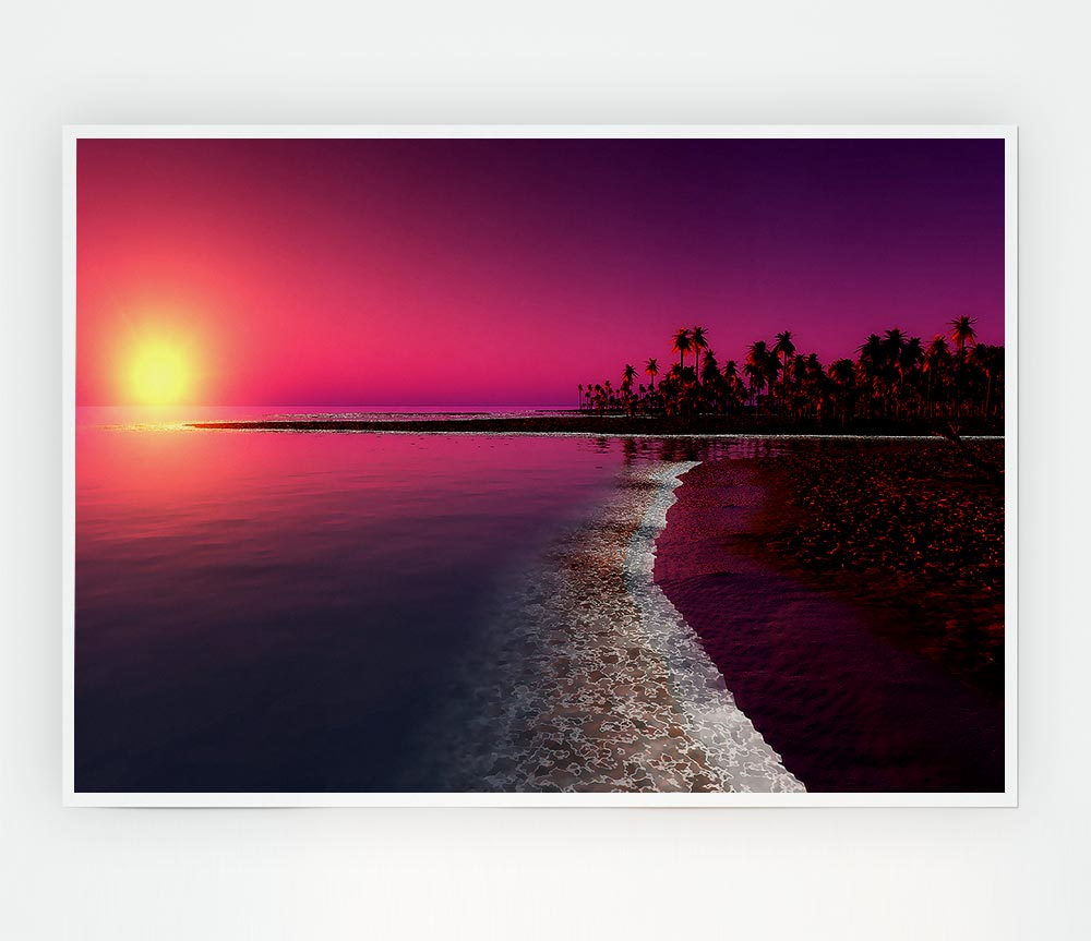 Twilight Sunset Print Poster Wall Art