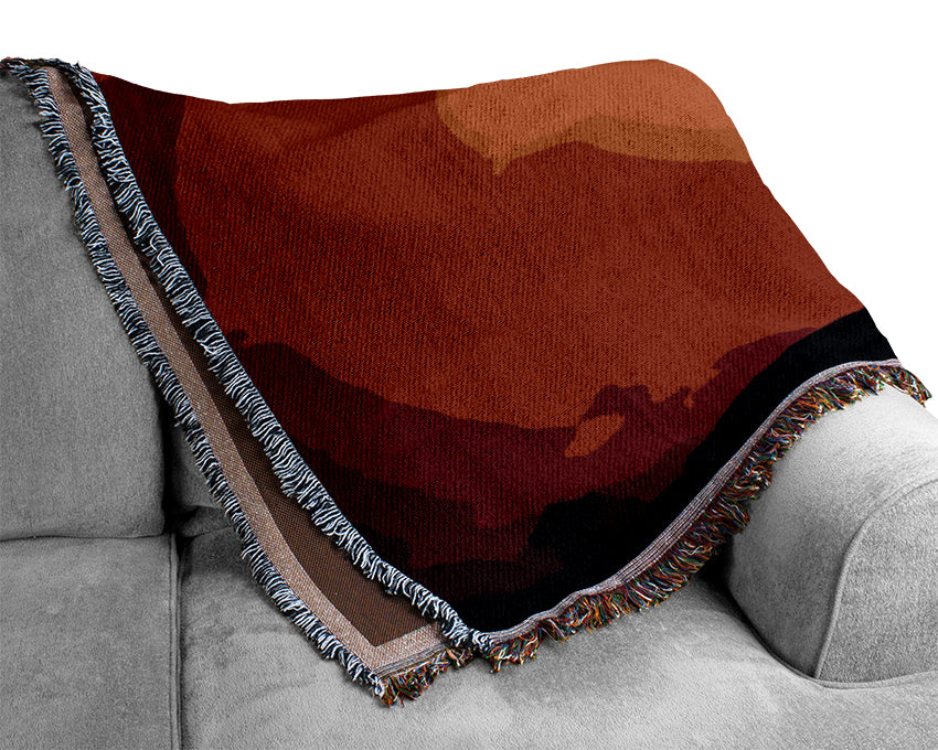 The Energy Of The Red Sun Woven Blanket