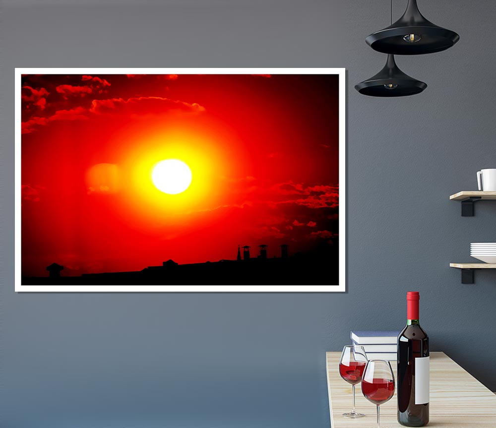 The Energy Of The Red Sun Print Poster Wall Art