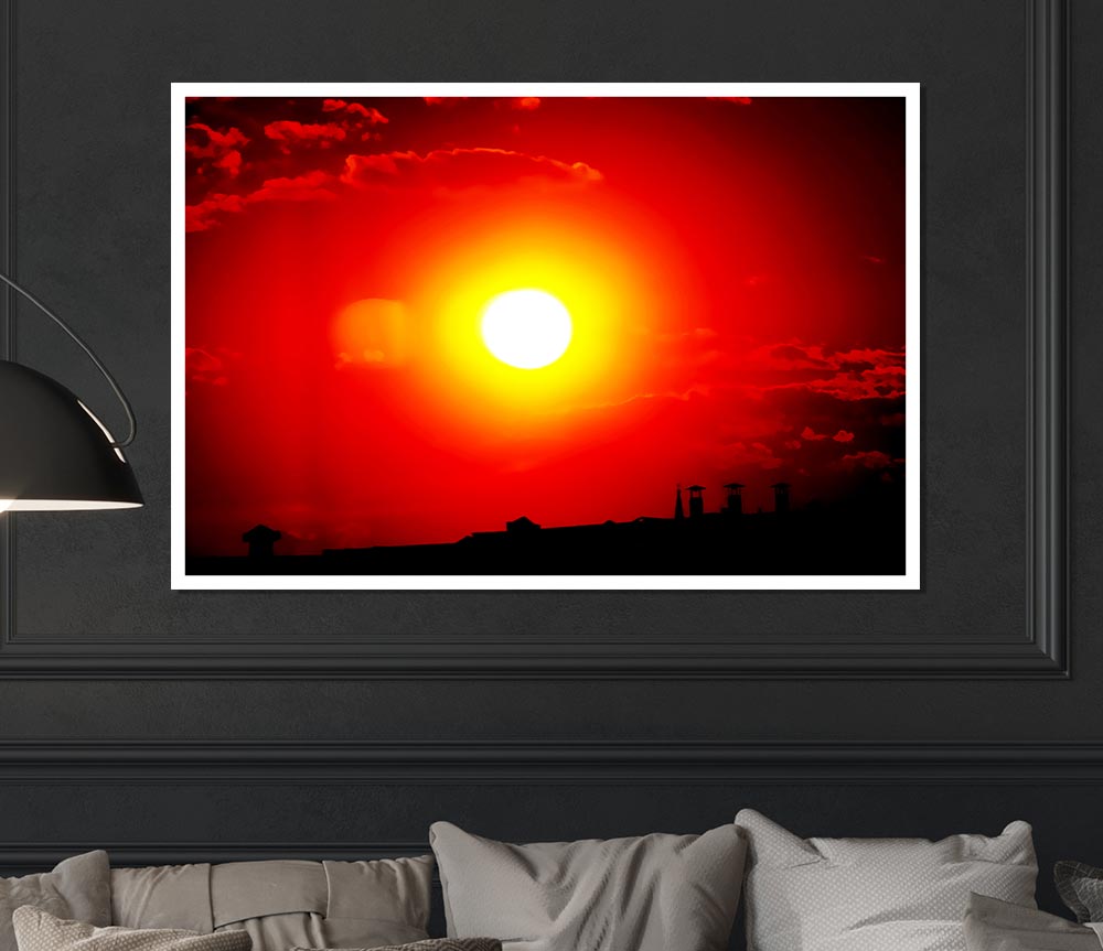 The Energy Of The Red Sun Print Poster Wall Art