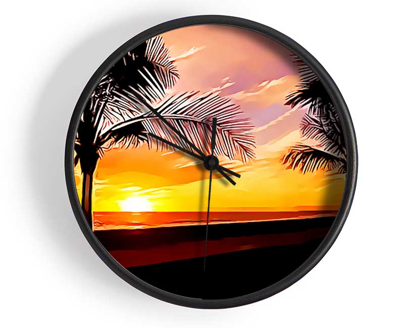 Painting Paradise Clock - Wallart-Direct UK