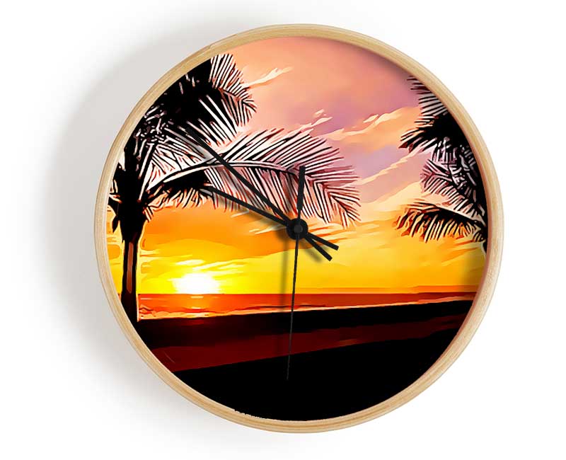 Painting Paradise Clock - Wallart-Direct UK