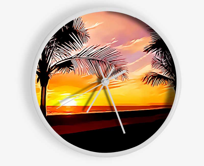 Painting Paradise Clock - Wallart-Direct UK