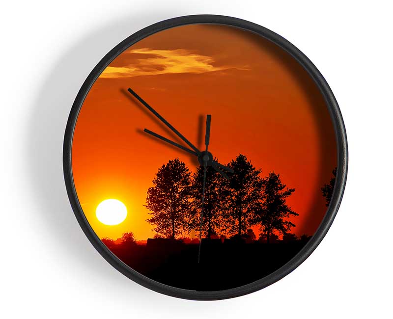 Orange Tree Horizon Clock - Wallart-Direct UK