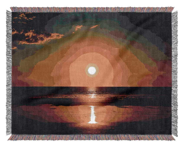 Piercing Yellow Sun Refections Woven Blanket