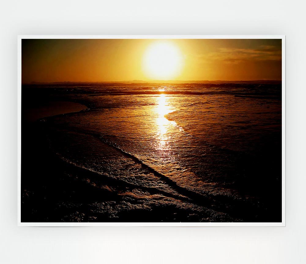 The Reflections Of The Ocean Sun Print Poster Wall Art