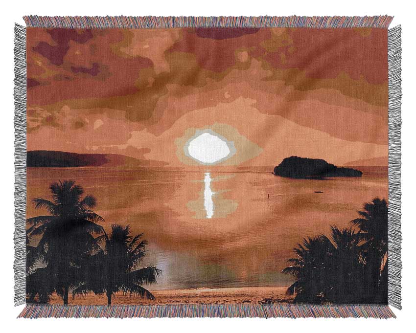 Paradise Sunset Woven Blanket