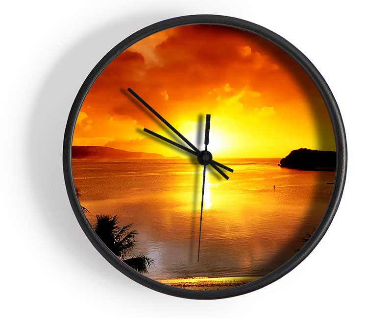 Paradise Sunset Clock - Wallart-Direct UK