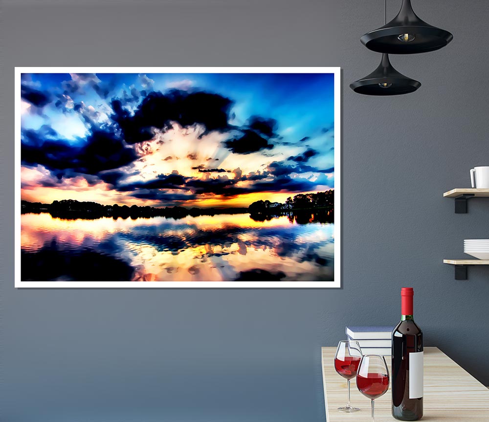 The Rays Of God Print Poster Wall Art