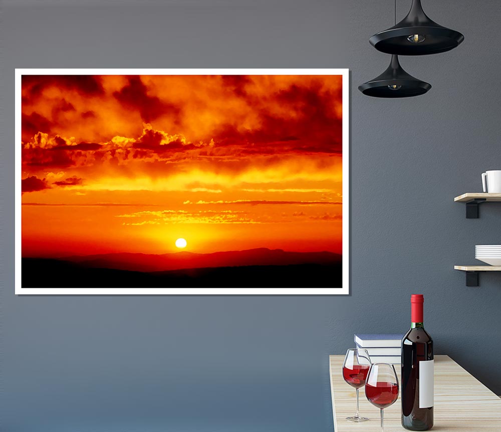 The Morning Sun At Daybreak Print Poster Wall Art