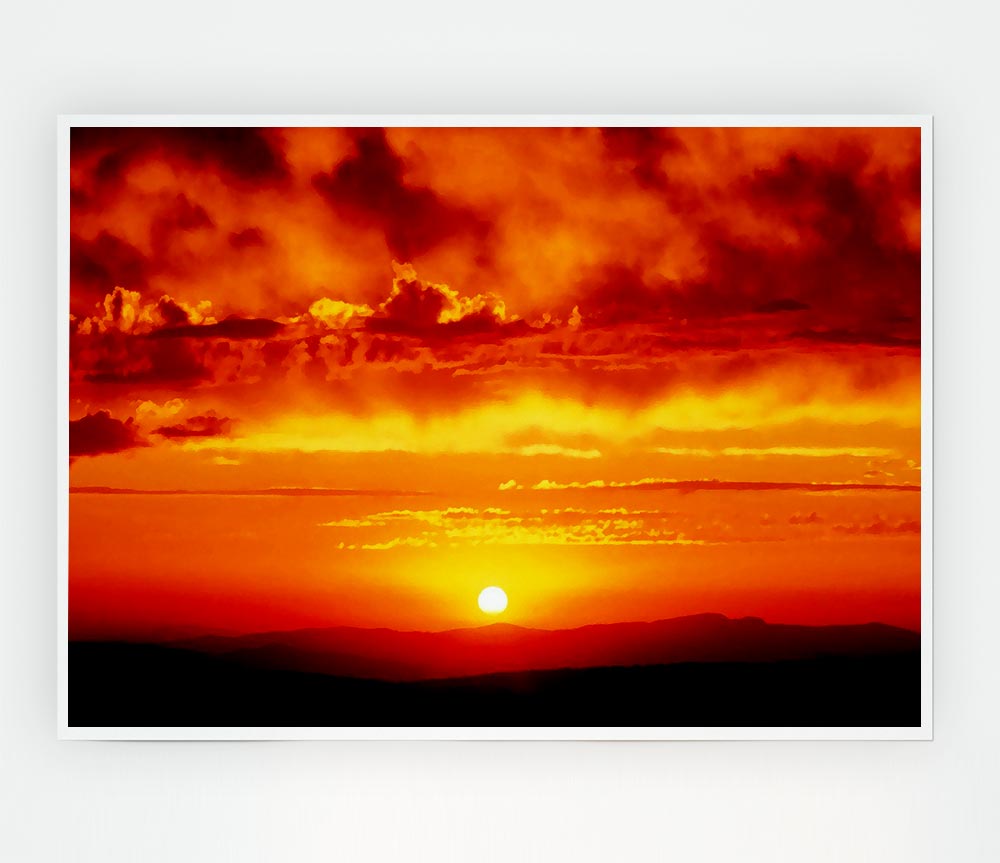 The Morning Sun At Daybreak Print Poster Wall Art