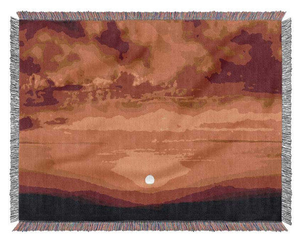 The Morning Sun At Daybreak Woven Blanket