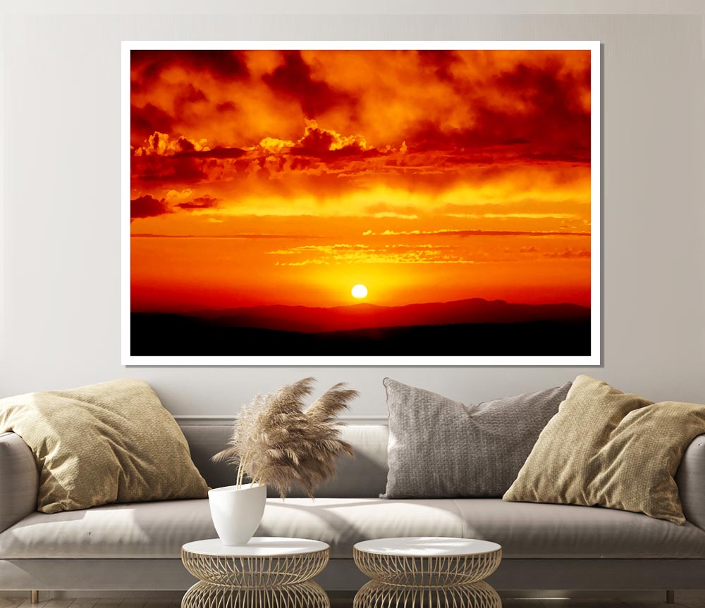 The Morning Sun At Daybreak Print Poster Wall Art