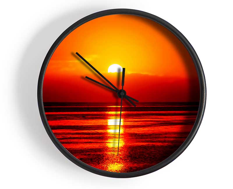 Reflections Of The Sun At Dusk Clock - Wallart-Direct UK