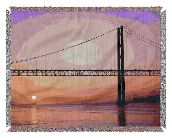 Sunset Bridge Woven Blanket