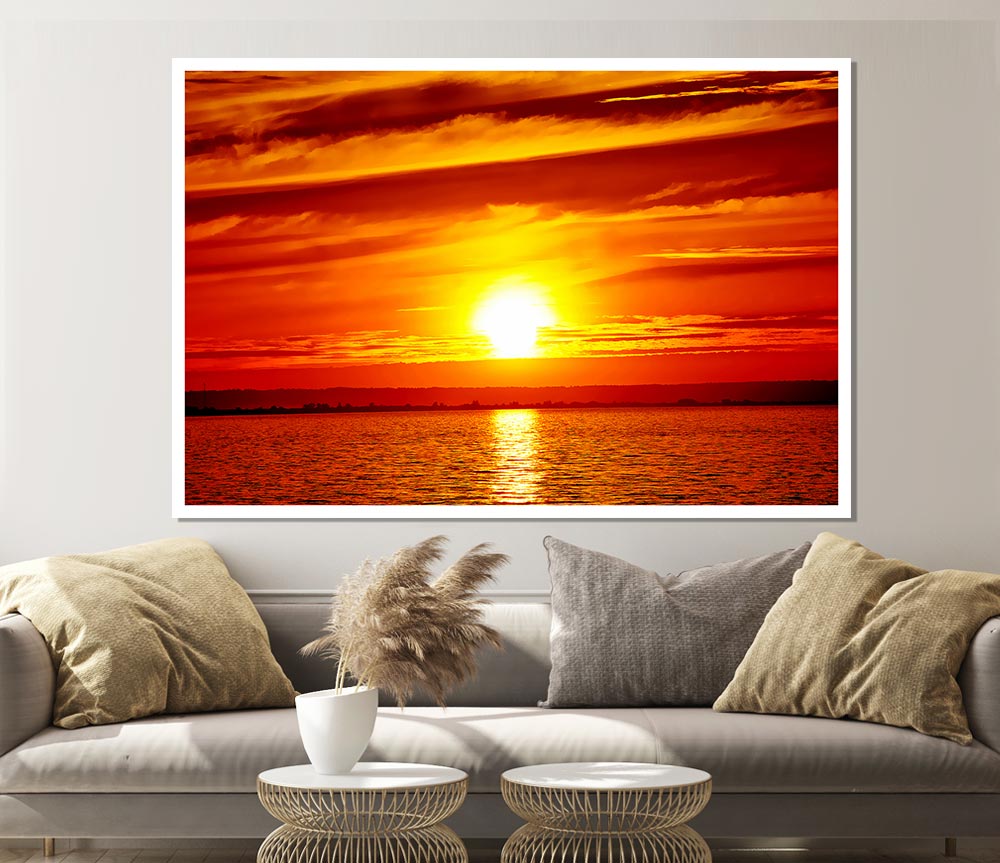 The Oceans Golden Delight Print Poster Wall Art