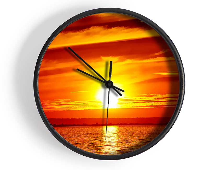 The Oceans Golden Delight Clock - Wallart-Direct UK