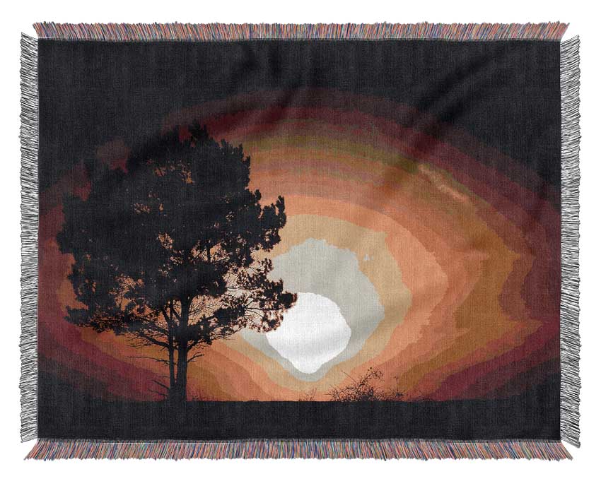 Sunrise Tree Woven Blanket