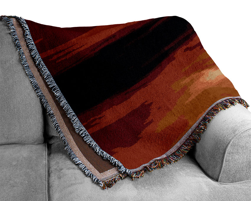 Stunning Planet Sunset Woven Blanket