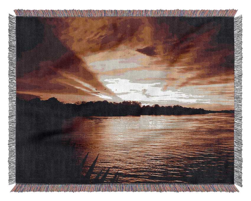 Coco Mountain Lake Woven Blanket