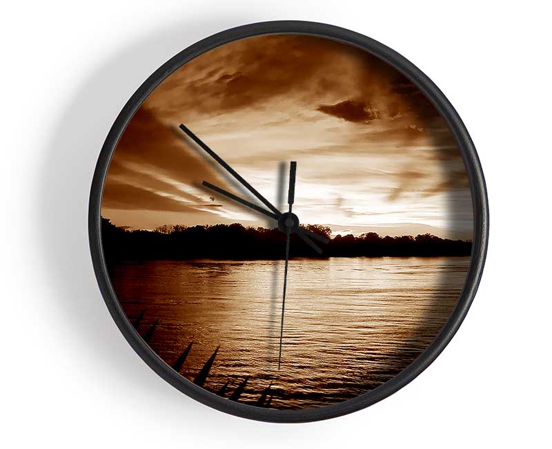 Coco Mountain Lake Clock - Wallart-Direct UK