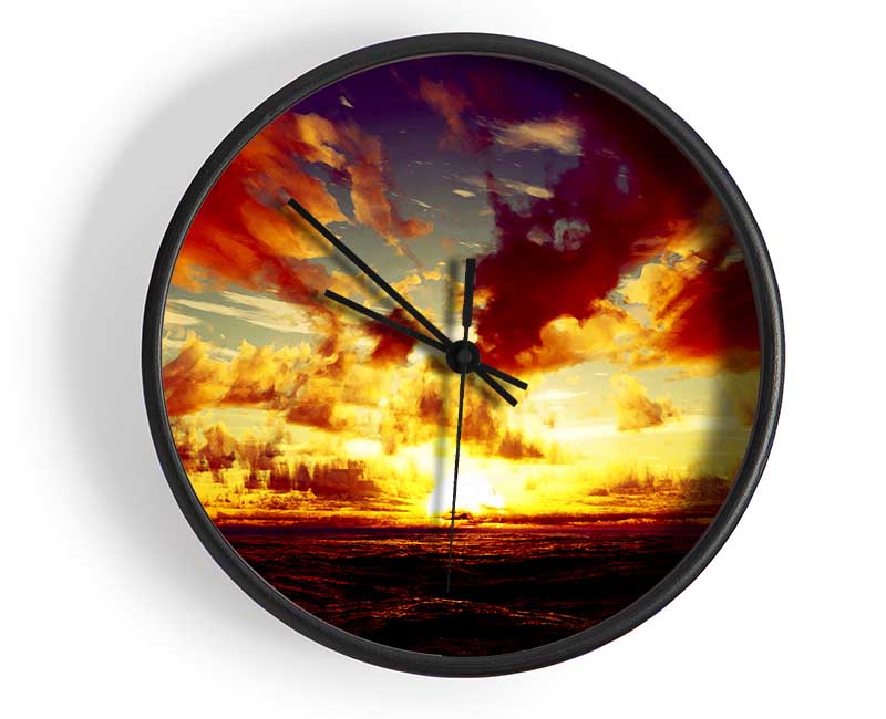 Day Break Clouds Clock - Wallart-Direct UK